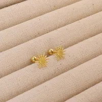 1 Pair Pentagram Round Heart Shape Simple Style 304 Stainless Steel 18K Gold Plated Ear Studs sku image 11