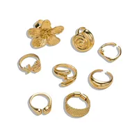 Classical Vintage Style Lady Alloy Letter Rose Women's Open Rings main image 6