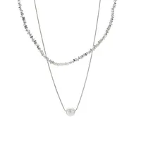 Round Cute Lady Shiny Alloy Double Layer Necklaces Wholesale main image 5