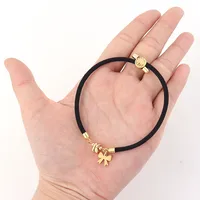 Letter Bow Knot Elegant Classic Style 304 Stainless Steel Nylon Copper Bracelets Wholesale main image 2