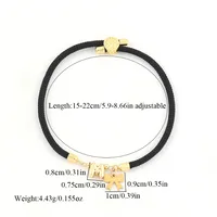 Letter Bow Knot Elegant Classic Style 304 Stainless Steel Nylon Copper Bracelets Wholesale main image 5