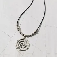 Round Dots Tornado Vintage Style Lady Streetwear Alloy Pendant Necklace Wholesale main image 5