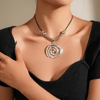 Round Dots Tornado Vintage Style Lady Streetwear Alloy Pendant Necklace Wholesale main image 3