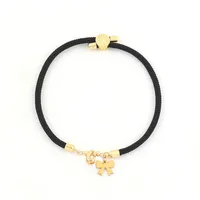 Letter Bow Knot Elegant Classic Style 304 Stainless Steel Nylon Copper Bracelets Wholesale sku image 3