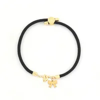 Letter Bow Knot Elegant Classic Style 304 Stainless Steel Nylon Copper Bracelets Wholesale sku image 4