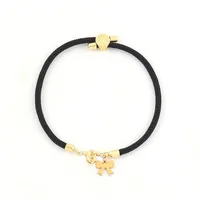 Letter Bow Knot Elegant Classic Style 304 Stainless Steel Nylon Copper Bracelets Wholesale sku image 7