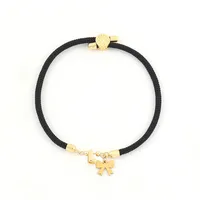 Letter Bow Knot Elegant Classic Style 304 Stainless Steel Nylon Copper Bracelets Wholesale sku image 12
