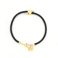 Letter Bow Knot Elegant Classic Style 304 Stainless Steel Nylon Copper Bracelets Wholesale sku image 17