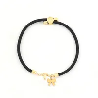 Letter Bow Knot Elegant Classic Style 304 Stainless Steel Nylon Copper Bracelets Wholesale sku image 19