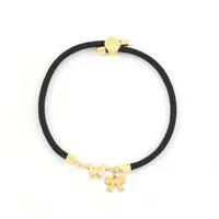 Letter Bow Knot Elegant Classic Style 304 Stainless Steel Nylon Copper Bracelets Wholesale sku image 21