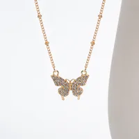 Butterfly Vintage Style Lady Simple Style Alloy Pendant Necklace Wholesale main image 1