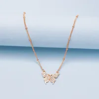 Butterfly Vintage Style Lady Simple Style Alloy Pendant Necklace Wholesale main image 3