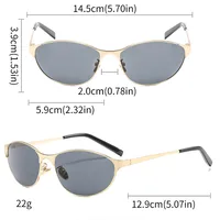 Cuadrado Casual Calle Geométrico C.A. Lentes Tintados Con Degradado Fotograma Completo Gafas De Sol Mujer main image 7