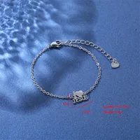 Huella Forma De Corazón Mariposa Lindo Bohemio Estilo Simple Acero Inoxidable 201 Pulsera Al Mayoreo main image 4