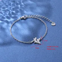 Empreinte De Patte Forme De Cœur Papillon Mignon Bohémien Style Simple Acier Inoxydable 201 Bracelets En Masse main image 2