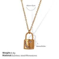 Lock Glam Queen Bridal 304 Stainless Steel Pendant Necklace Lobster Trigger Clasp Closure sku image 1