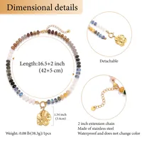 Geometric Heart Shape Elegant 304 Stainless Steel Natural Stone Necklace Wholesale sku image 3