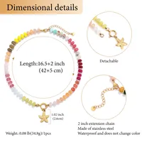 Geometric Heart Shape Elegant 304 Stainless Steel Natural Stone Necklace Wholesale sku image 2