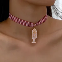 Hippocampus Fish Cute Alloy Cloth Pendant Necklace Wholesale main image 1