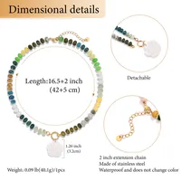 Geometric Heart Shape Elegant 304 Stainless Steel Natural Stone Necklace Wholesale sku image 5