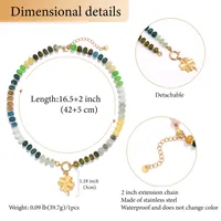 Geometric Heart Shape Elegant 304 Stainless Steel Natural Stone Necklace Wholesale sku image 4