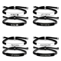 Letter French Style Romantic Simple Style 304 Stainless Steel Rope Bracelets Wholesale main image 1