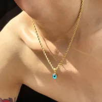 Devil's Eye Classic Style Alloy Titanium Steel Pendant Necklace Wholesale main image 1