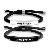 Letter French Style Romantic Simple Style 304 Stainless Steel Rope Bracelets Wholesale sku image 7