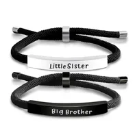 Letter French Style Romantic Simple Style 304 Stainless Steel Rope Bracelets Wholesale sku image 8