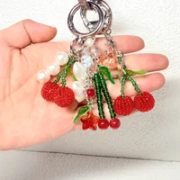 Cute Alloy Resin Star Cherry Unisex Bag Pendant Keychain main image 3