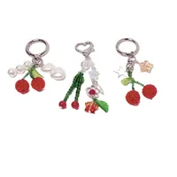Cute Alloy Resin Star Cherry Unisex Bag Pendant Keychain main image 4