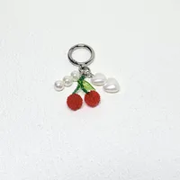 Cute Alloy Resin Star Cherry Unisex Bag Pendant Keychain main image 5
