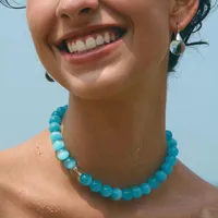 Elegant Alloy Cat's Eye Stone Round Heart Shape Women's Earrings Necklace main image 4