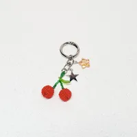 Cute Alloy Resin Star Cherry Unisex Bag Pendant Keychain sku image 3