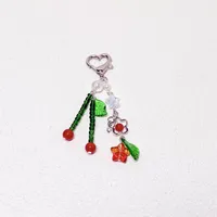 Cute Alloy Resin Star Cherry Unisex Bag Pendant Keychain sku image 2