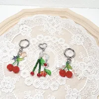 Cute Alloy Resin Star Cherry Unisex Bag Pendant Keychain main image 1