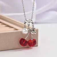 Cherry Elegant Modern Style Alloy Zinc Alloy Pendant Necklace Wholesale sku image 1