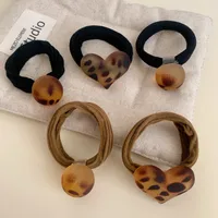 Women's Heart Shape Leopard Streetwear Cloth Hair Tie Headwear main image 1
