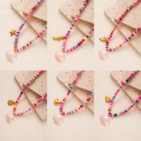 Starfish Conch Hippocampus Cute Modern Style 304 Stainless Steel Soft Clay Pendant Necklace Wholesale main image 4