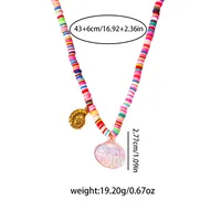 Starfish Conch Hippocampus Cute Modern Style 304 Stainless Steel Soft Clay Pendant Necklace Wholesale main image 2