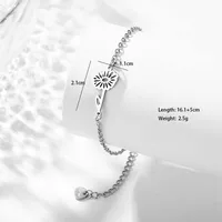 Petal Lotus Chrysanthemum Cute Bohemian Simple Style 201 Stainless Steel Bracelets In Bulk main image 2