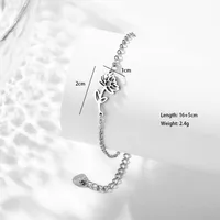 Petal Lotus Chrysanthemum Cute Bohemian Simple Style 201 Stainless Steel Bracelets In Bulk main image 8