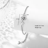 Petal Lotus Chrysanthemum Cute Bohemian Simple Style 201 Stainless Steel Bracelets In Bulk sku image 10