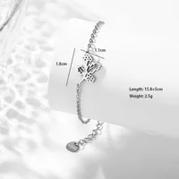Petal Lotus Chrysanthemum Cute Bohemian Simple Style 201 Stainless Steel Bracelets In Bulk sku image 12