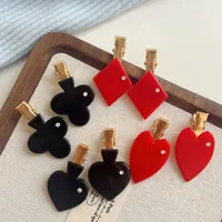 Women's Geometric Poker IG Style Sweet Acetic Acid Sheets Hair Clip main image 2