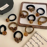 Women's Heart Shape Leopard Streetwear Cloth Hair Tie Headwear main image 3