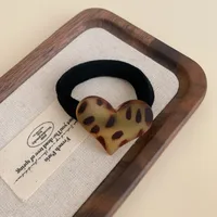 Women's Heart Shape Leopard Streetwear Cloth Hair Tie Headwear sku image 2
