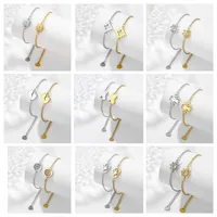 Soleil Empreinte De Patte Araignée Style Simple Vêtement De Rue Acier Inoxydable 201 Bracelets En Masse main image 1