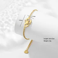 Sun Paw Print Spider Simple Style Streetwear 201 Stainless Steel Bracelets In Bulk sku image 17