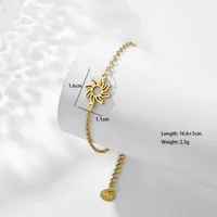 Soleil Empreinte De Patte Araignée Style Simple Vêtement De Rue Acier Inoxydable 201 Bracelets En Masse main image 10